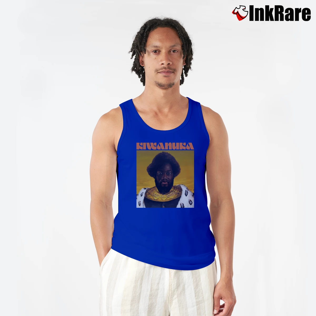 Men’s Michael Kiwanuka Tank Top in royal blue | Breathable, Active-Friendly Design