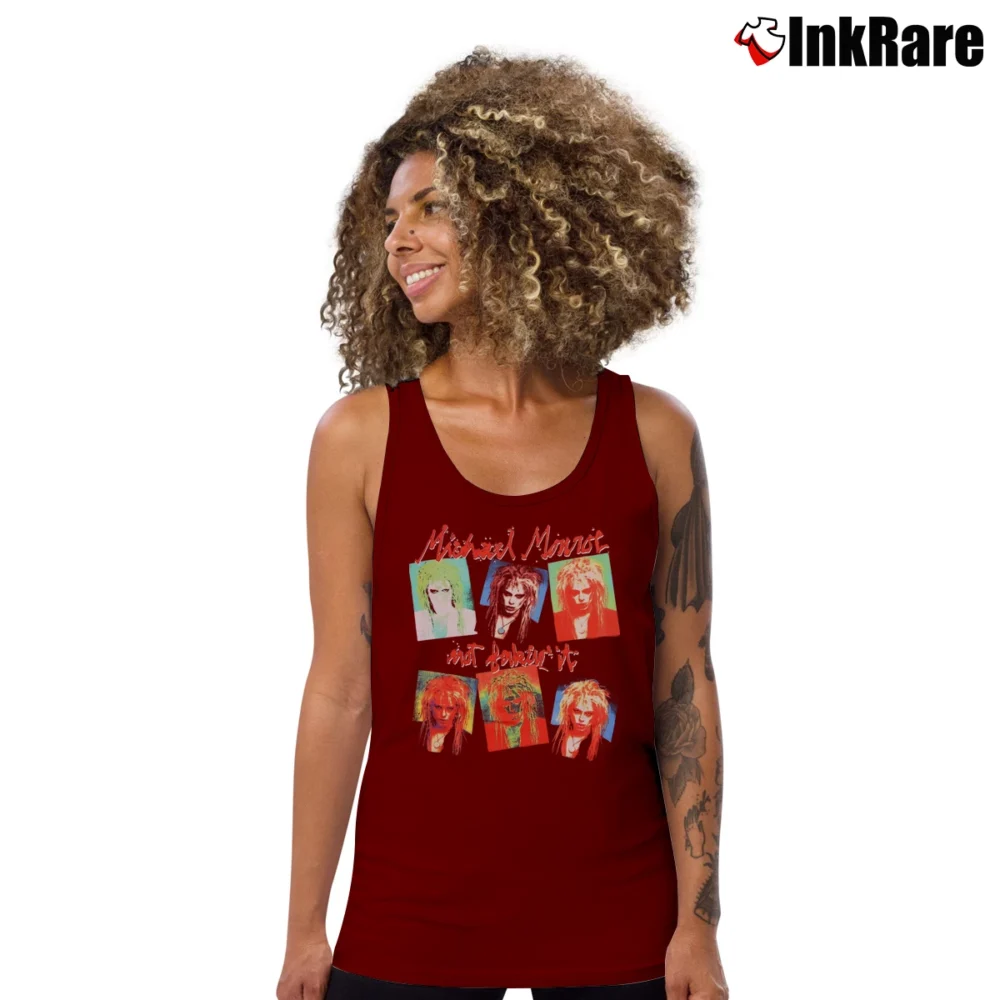 Women’s Michael Monroe Not Faking It Album Tank Top in maroon | Lightweight, Movement-Friendly