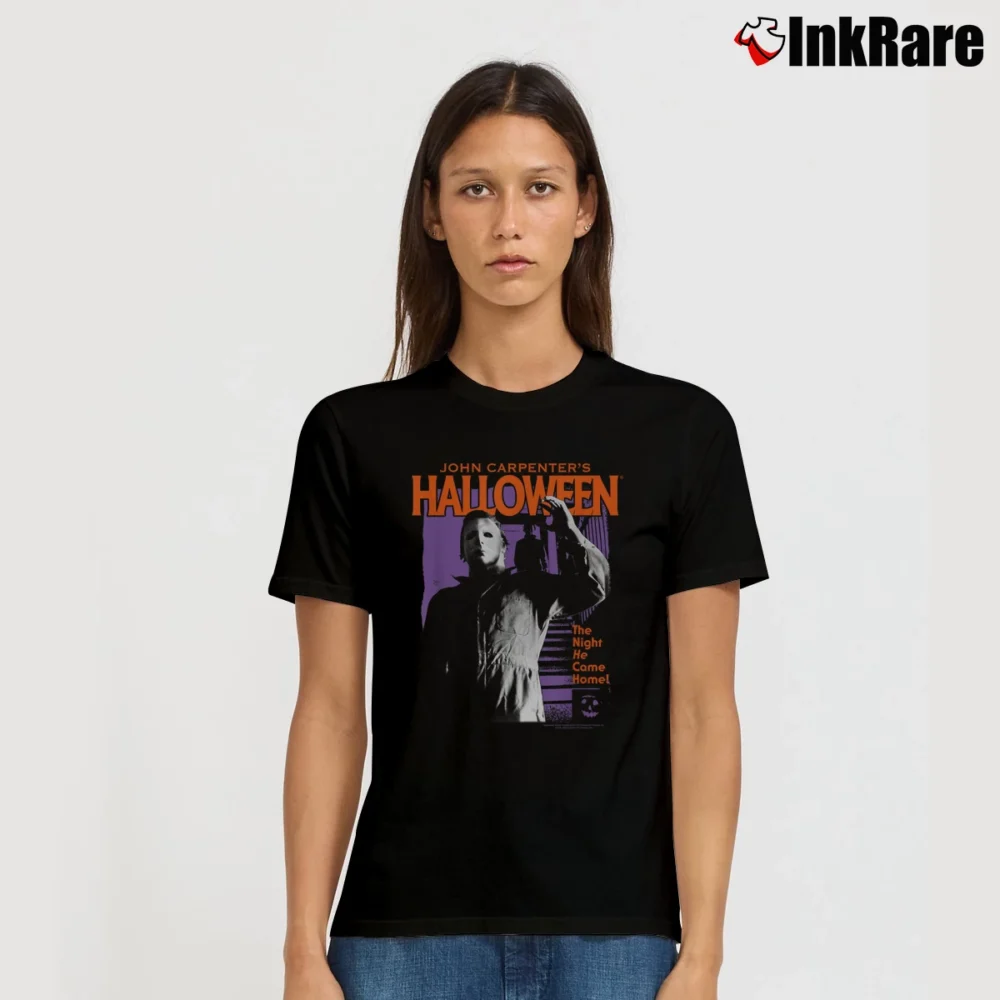 Women’s Michael Myers Pop Art Halloween T-Shirt in black | Soft, Flattering Fit