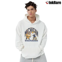 Men’s Michigan Wolverines Looney Tunes University Pullover Hoodie in white | Cozy, Durable, Modern Fit