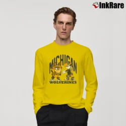 Men’s Michigan Wolverines Looney Tunes University Long-Sleeve Shirt in yellow | Sleek, Lightweight, Year-Round Wear