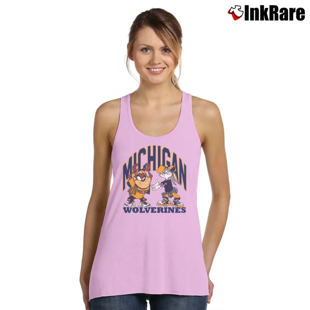 Women’s Michigan Wolverines Looney Tunes University Tank Top in light pink | Lightweight, Movement-Friendly