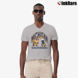 Men’s Michigan Wolverines Looney Tunes University V-Neck Tee in sport grey | Sharp, Breathable, Everyday Staple