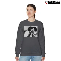 Women’s Mick and Bianca Rose Hartman Retro Relaxed Sweatshirt in charcoal | Soft, Laid-Back Vibe