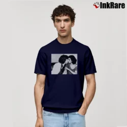 Men’s Mick and Bianca Rose Hartman Retro Classic T-Shirt in navy | Soft, Breathable Everyday Wear