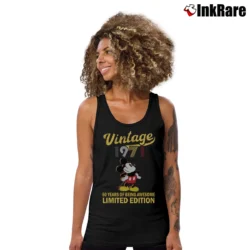 Women’s Mickey 1971 Anniversary Walt Disney Magic Tank Top in black | Lightweight, Movement-Friendly