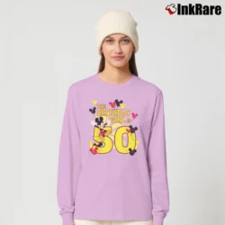 Women’s Mickey And Friends 50th Birthday Girl Long-Sleeve Top in light pink | Sleek, Versatile, All-Season