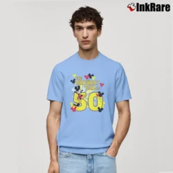 Men’s Mickey And Friends 50th Birthday Girl Classic T-Shirt in light blue | Soft, Breathable Everyday Wear