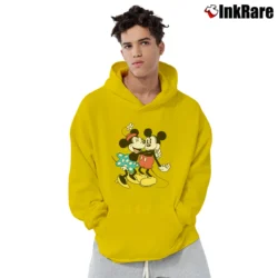 Men’s Mickey And Minnie Mouse Disney Pullover Hoodie in yellow | Cozy, Durable, Modern Fit