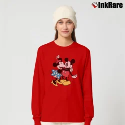 Women’s Mickey And Minnie Mouse Disney Long-Sleeve Top in red | Sleek, Versatile, All-Season