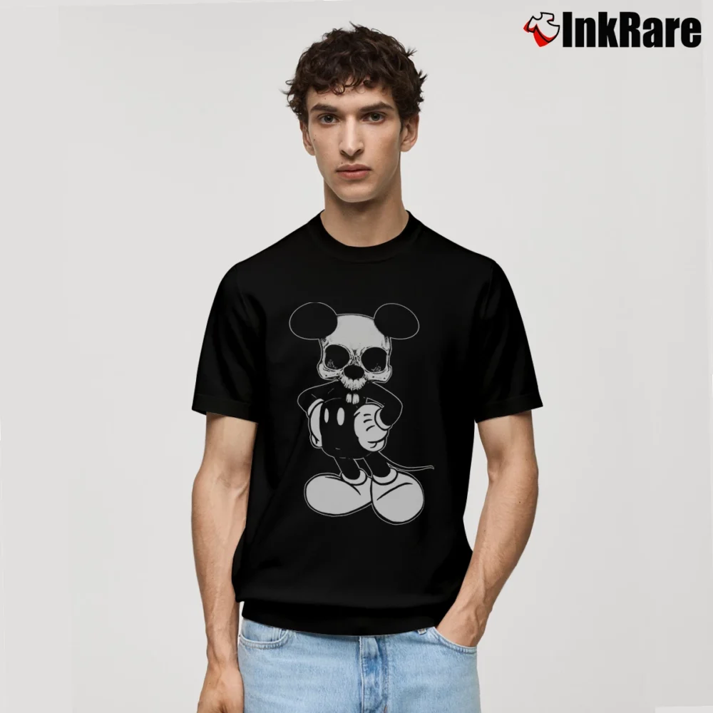 Men’s Mickey Dead Mouse Skull Tattoo Art Classic T-Shirt in black | Soft, Breathable Everyday Wear