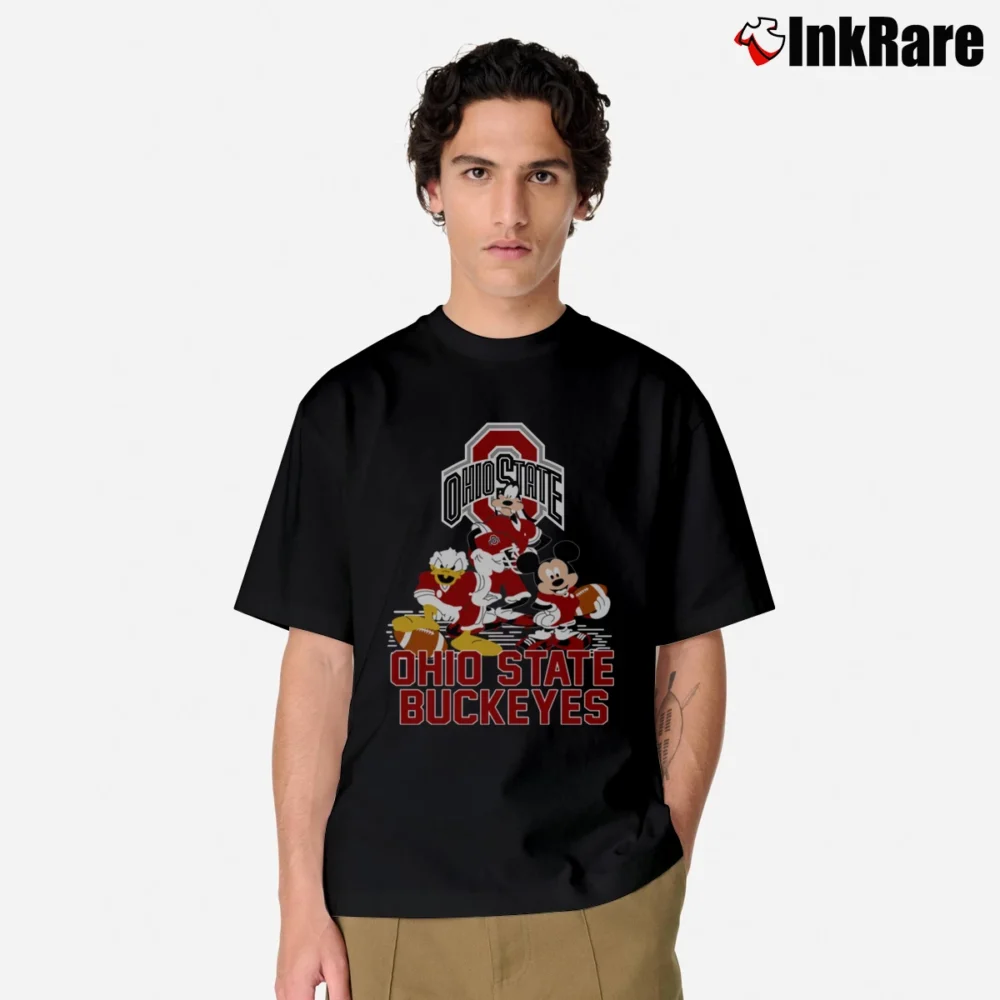 Men’s Mickey Donald Goofy Ohio State Buckeyes Classic T-Shirt in black | Soft, Breathable Everyday Wear