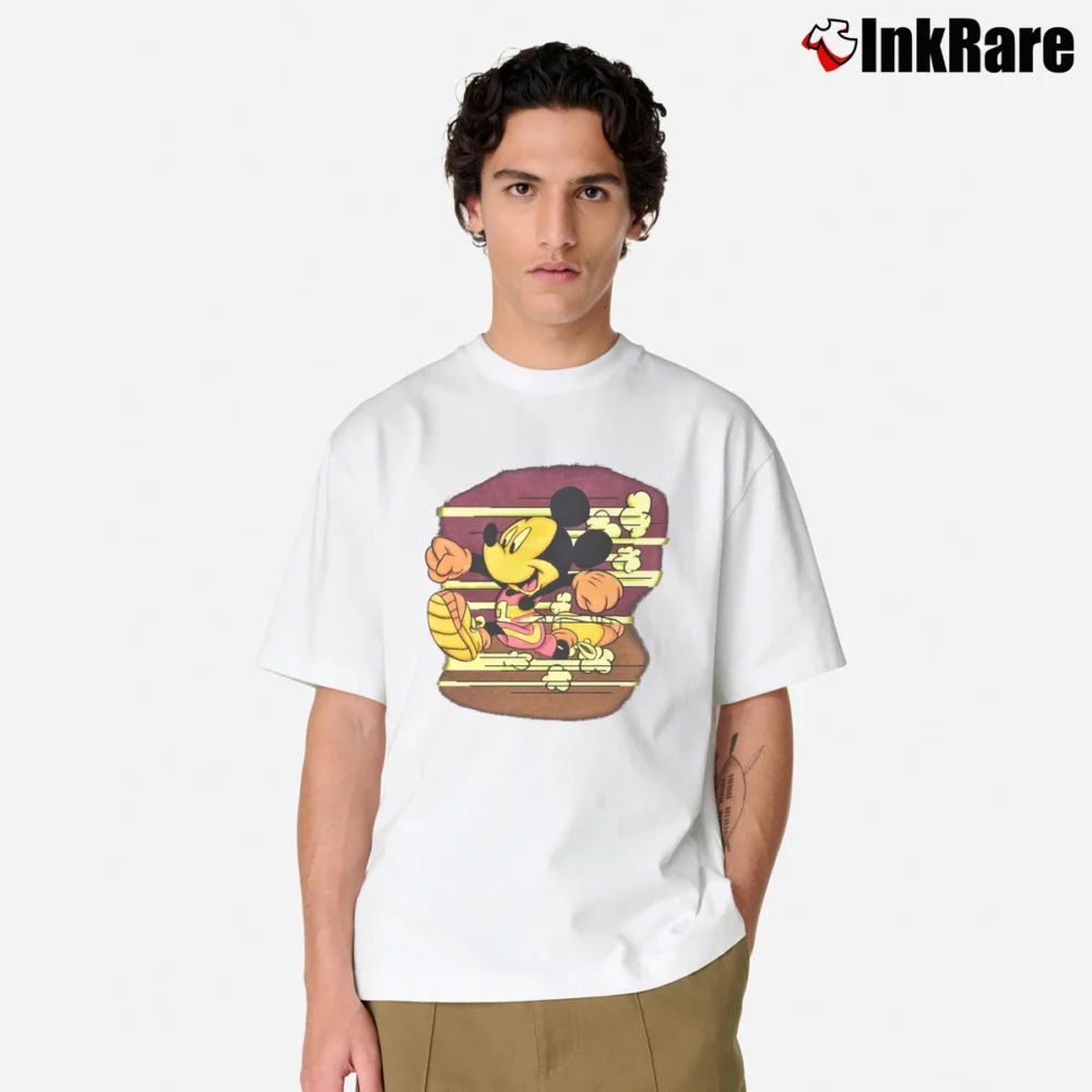 Men’s Mickey Donald Unlimited Track And Field Classic T-Shirt in white | Soft, Breathable Everyday Wear