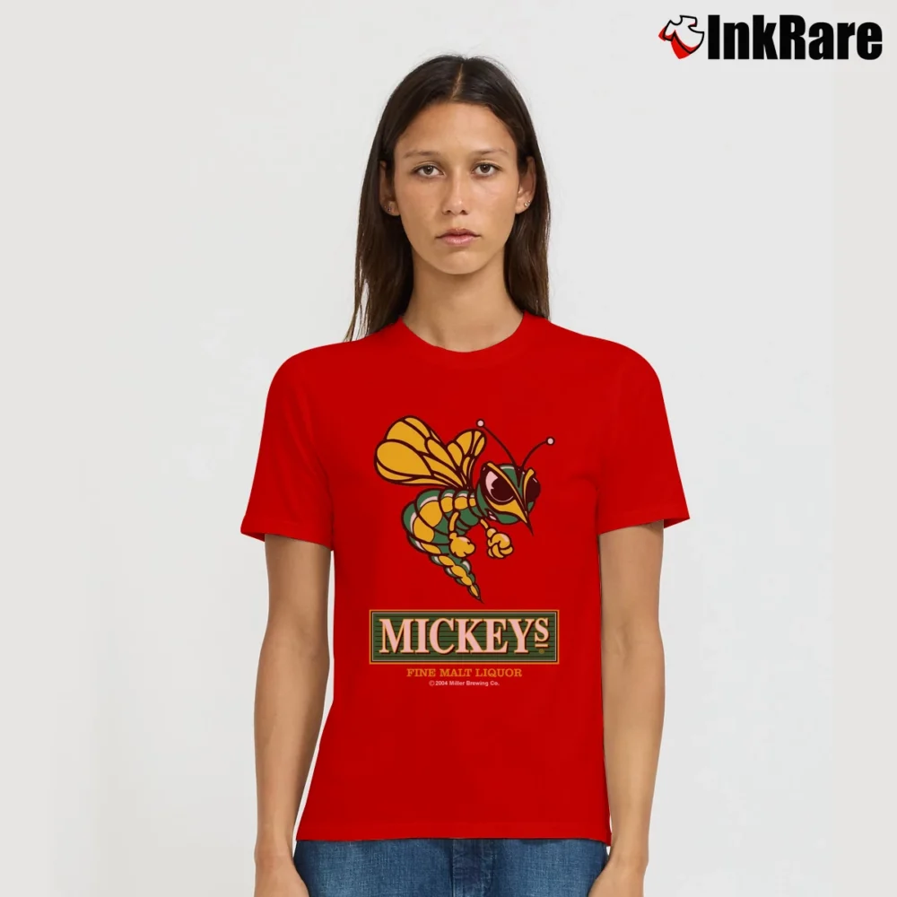 Women’s Mickey Fine Malt Liquor Vintage Signature T-Shirt in red | Soft, Flattering Fit