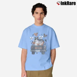 Men’s Mickey Halloween Balloons Pumpkin Graphic Classic T-Shirt in light blue | Soft, Breathable Everyday Wear