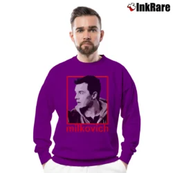Men’s Mickey Milkovich Graphic Crewneck Sweatshirt in purple | Cozy Fabric, Clean Style
