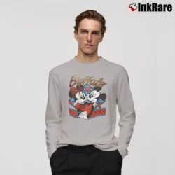 Men’s Mickey Minnie Buffalo Bills Football Fan Long-Sleeve Shirt in sport grey | Sleek, Lightweight, Year-Round Wear