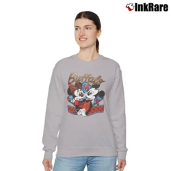 Women’s Mickey Minnie Buffalo Bills Football Fan Relaxed Sweatshirt in sport grey | Soft, Laid-Back Vibe