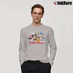 Men’s Mickey Minnie Goofy Donald Disney Squad Funny Long-Sleeve Shirt in sport grey | Sleek, Lightweight, Year-Round Wear