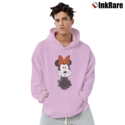 Men’s Mickey Minnie Retro Cartoon Pullover Hoodie in light pink | Cozy, Durable, Modern Fit