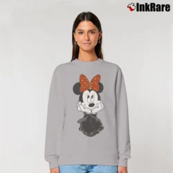 Women’s Mickey Minnie Retro Cartoon Relaxed Sweatshirt in sport grey | Soft, Laid-Back Vibe