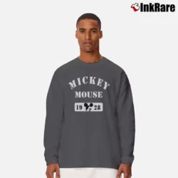 Men’s Mickey Mouse 1928 Disney Long-Sleeve Shirt in charcoal | Sleek, Lightweight, Year-Round Wear