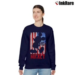 Women’s Mickey Mouse American Flag 1928 Graphic Relaxed Sweatshirt in navy | Soft, Laid-Back Vibe