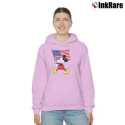 Women’s Mickey Mouse Americana Flag Tank Cozy Hoodie in light pink | Warm, Structured, Stylish