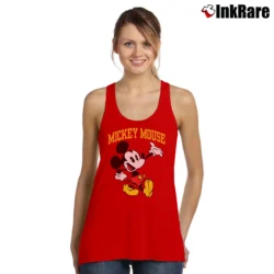Women’s Mickey Mouse Big Logo Cartoon Funny Tank Top in red | Lightweight, Movement-Friendly