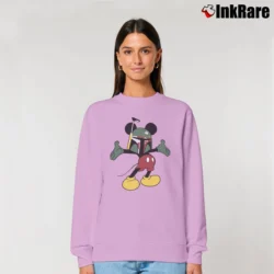 Women’s Mickey Mouse Boba Fett Funny Star Wars Relaxed Sweatshirt in light pink | Soft, Laid-Back Vibe