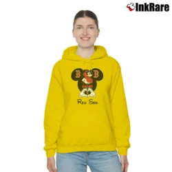 Women’s Mickey Mouse Boston Red Sox Baseball Classic Cozy Hoodie in yellow | Warm, Structured, Stylish