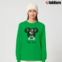 Women’s Mickey Mouse Boston Red Sox Baseball Classic Long-Sleeve Top in irish green | Sleek, Versatile, All-Season