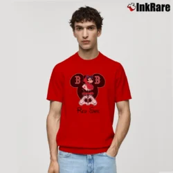 Men’s Mickey Mouse Boston Red Sox Baseball Classic Classic T-Shirt in red | Soft, Breathable Everyday Wear
