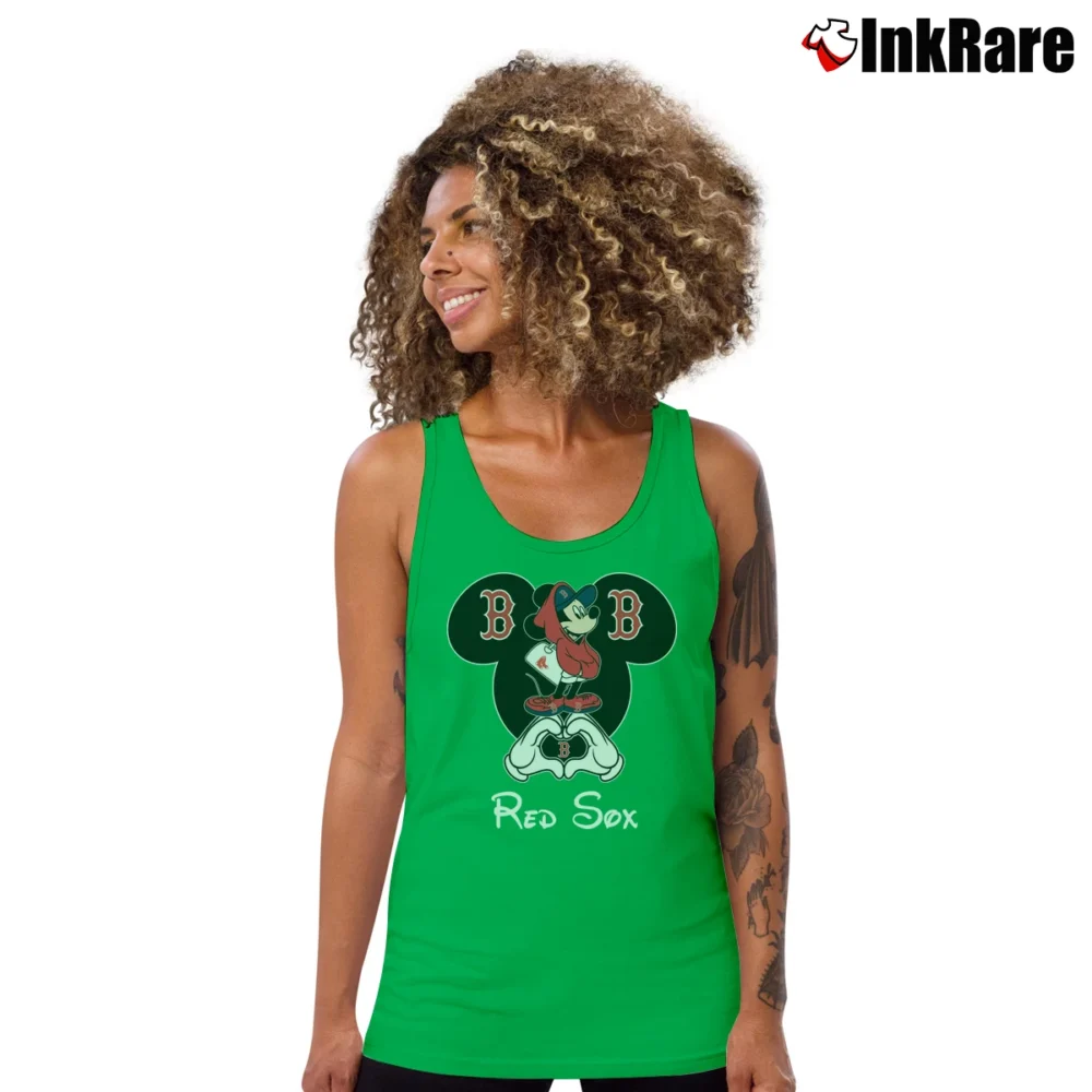 Women’s Mickey Mouse Boston Red Sox Baseball Tank Top in irish green | Lightweight, Movement-Friendly
