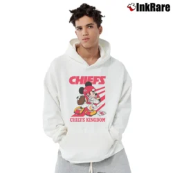 Men’s Mickey Mouse Chiefs Kingdom Graphic Pullover Hoodie in white | Cozy, Durable, Modern Fit