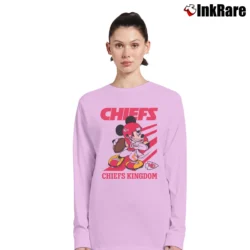 Women’s Mickey Mouse Chiefs Kingdom Graphic Long-Sleeve Top in light pink | Sleek, Versatile, All-Season