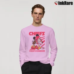 Men’s Mickey Mouse Chiefs Kingdom Graphic Long-Sleeve Shirt in light pink | Sleek, Lightweight, Year-Round Wear