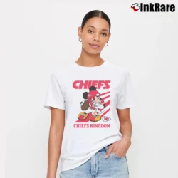 Women’s Mickey Mouse Chiefs Kingdom Graphic Signature T-Shirt in white | Soft, Flattering Fit