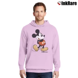 Men’s Mickey Mouse Classic Disney World Pullover Hoodie in light pink | Cozy, Durable, Modern Fit