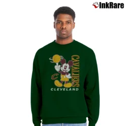 Men’s Mickey Mouse Cleveland Cavaliers Basketball Fan Crewneck Sweatshirt in forest green | Cozy Fabric, Clean Style