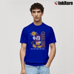 Men’s Mickey Mouse Cleveland Cavaliers Basketball Fan Classic T-Shirt in royal blue | Soft, Breathable Everyday Wear