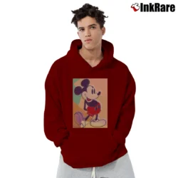 Men’s Mickey Mouse Color Graphic Pullover Hoodie in maroon | Cozy, Durable, Modern Fit