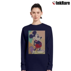 Women’s Mickey Mouse Color Graphic Long-Sleeve Top in navy | Sleek, Versatile, All-Season