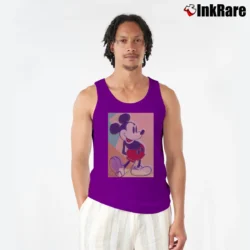 Men’s Mickey Mouse Color Graphic Tank Top in purple | Breathable, Active-Friendly Design