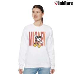 Women’s Mickey Mouse Concert Hippy Disney Relaxed Sweatshirt in white | Soft, Laid-Back Vibe