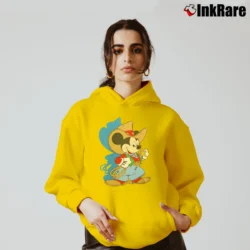 Women’s Mickey Mouse Cowboy Western Graphic Cozy Hoodie in yellow | Warm, Structured, Stylish