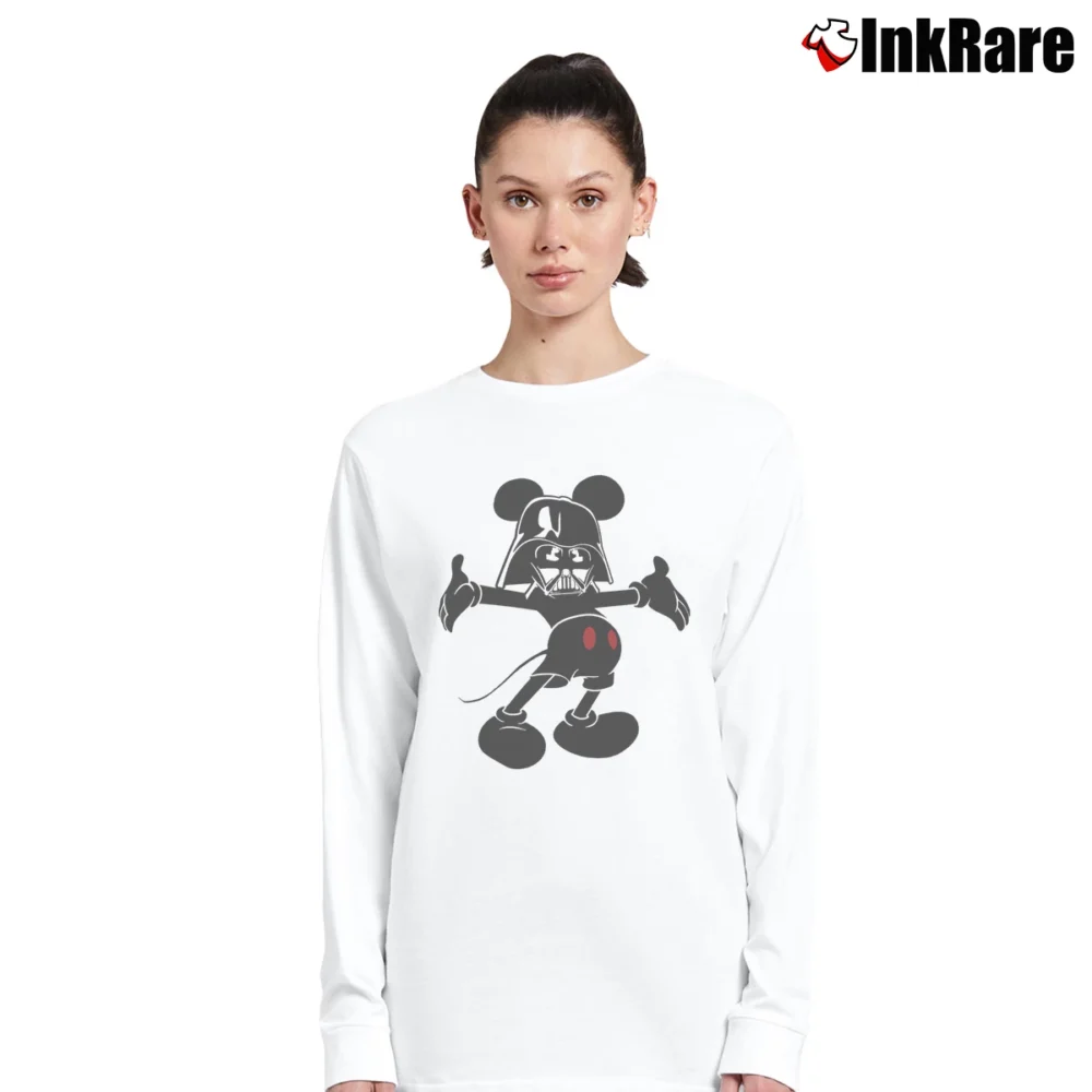 Women’s Mickey Mouse Darth Vader Long-Sleeve Top in white | Sleek, Versatile, All-Season