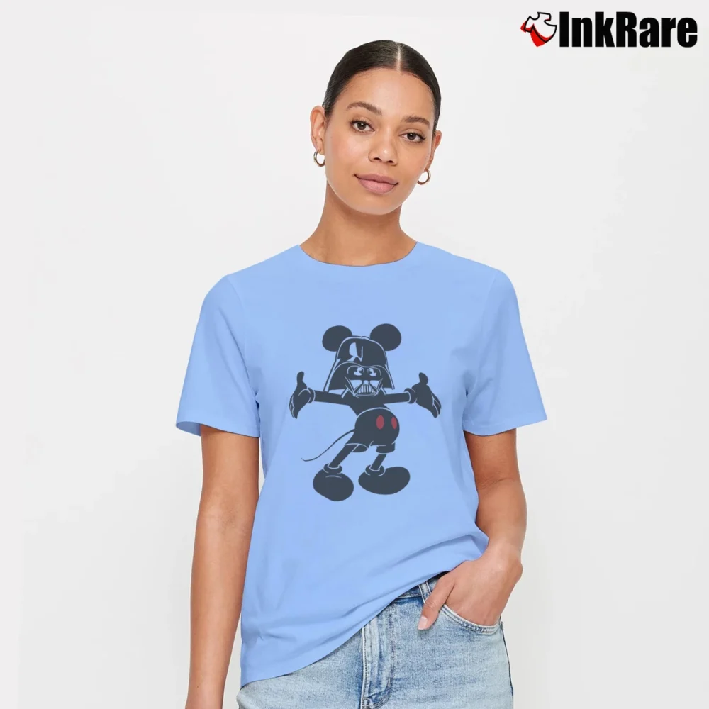 Women’s Mickey Mouse Darth Vader Signature T-Shirt in light blue | Soft, Flattering Fit