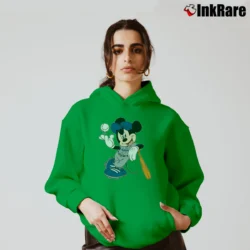 Women’s Mickey Mouse Dodgers Baseball Cozy Hoodie in irish green | Warm, Structured, Stylish