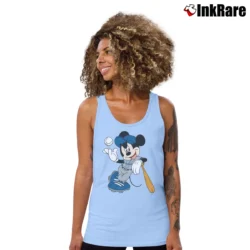 Women’s Mickey Mouse Dodgers Baseball Tank Top in light blue | Lightweight, Movement-Friendly
